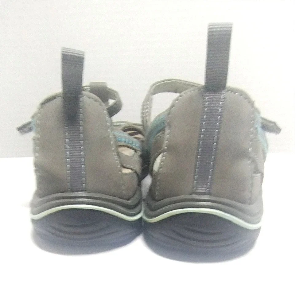Jambu Charley Grey Blue Leather Mary Jane Flats Shoes WJ15CHY19 Womens 10M